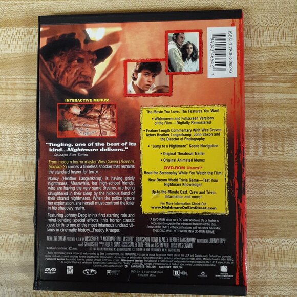 A Nightmare on Elm Street 1984 DVD Snapper Case Wes Craven Slasher Horror Freddy - Picture 2 of 6